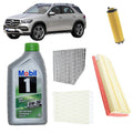 Kit tagliando 4 filtri + 9L olio 0W30 Mobil ESP per GLE V167 2999cc benzina,benzina+ibrido,EQ-Boost