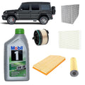 Kit tagliando 5 filtri + 8L olio 0W30 Mobil1 per Classe G W463 2925cc gasolio,350CDI 400CDI