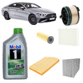 Kit tagliando 5 filtri + 7L olio 0W30 Mobil ESP per CLS C257 1950CC gasolio/Plug-in Hybrid