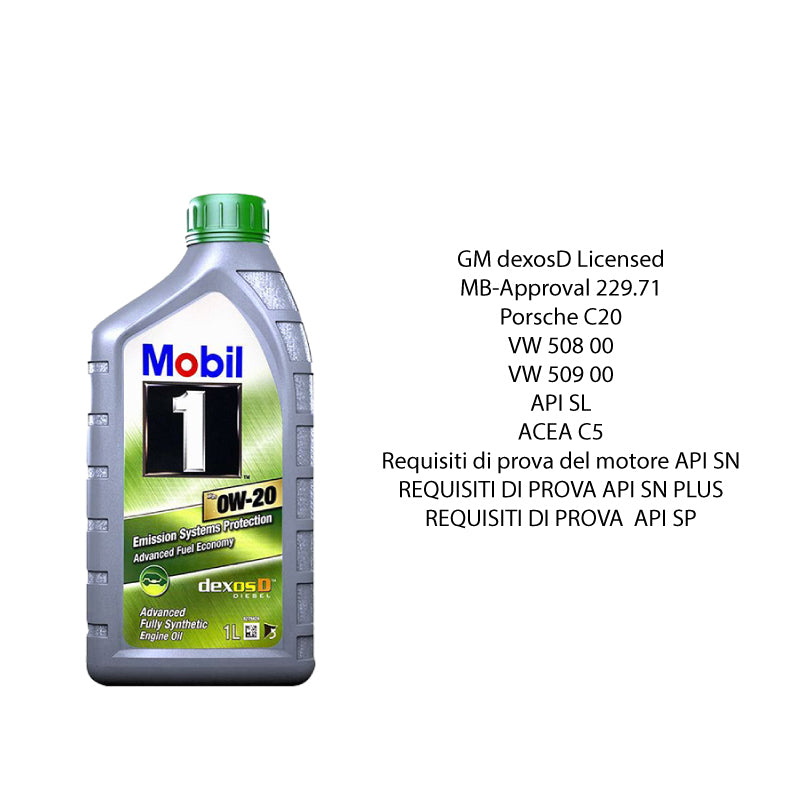 Kit tagliando 4 filtri + 7L olio Mobil 0W20 ESP per GLC X253 1991cc benzina + ibrida,EQ-Boost