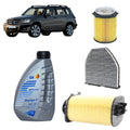 Kit tagliando 3 filtri + 6 litri olio Q8 5W-30 per GLK X204 1991cc benzina,2008-2015
