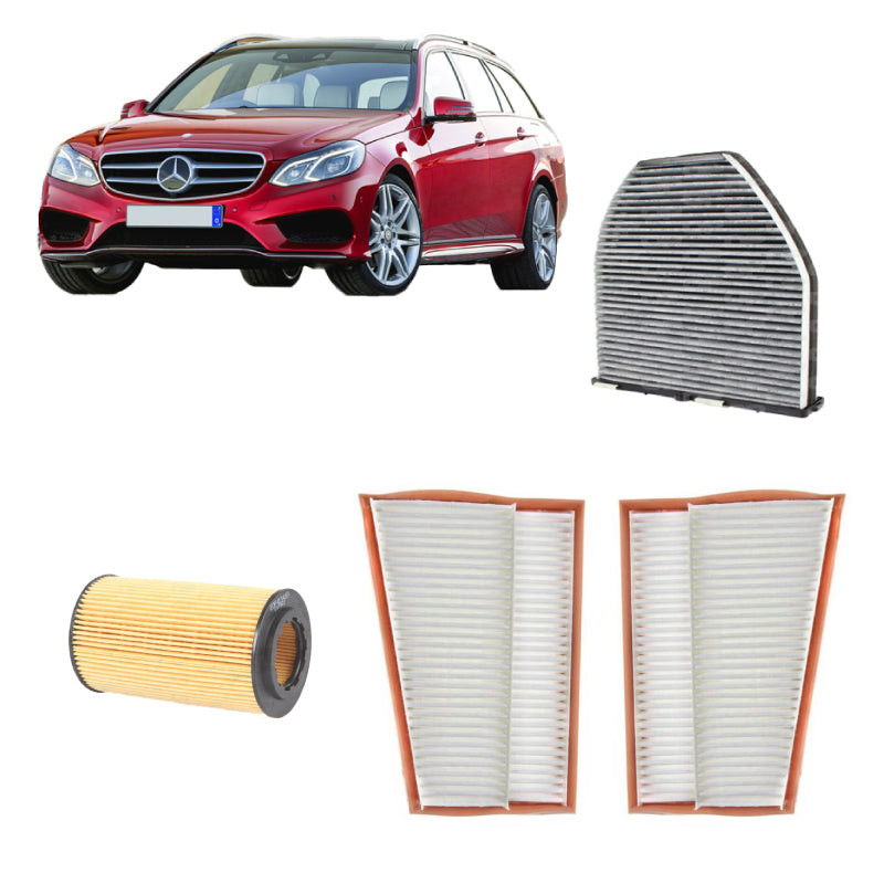 Kit tagliando 4 filtri per Classe E W212 2987CC gasolio 300cdi 320cdi