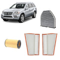 Kit tagliando 4 filtri per Classe GL X164 2987CC gasolio 320cdi 350cdi