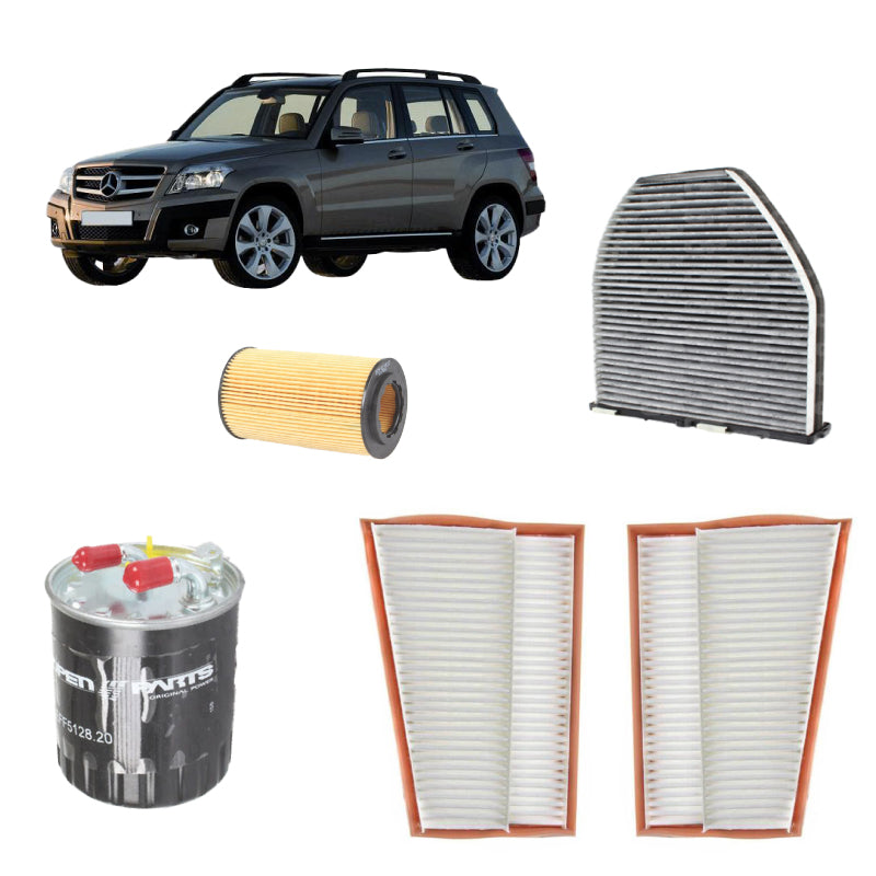 Kit tagliando 5 filtri per GLK X204 2987CC gasolio (2008-2015)