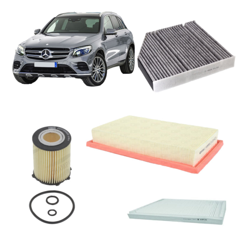 Kit tagliando 4 filtri per GLC X253 1991cc benzina,GLC 200/GLC 250/GLC 300