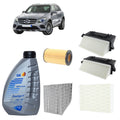 Kit tagliando 5 filtri + 9L olio Q8 5W30 per GLC X253 2987CC 350CDI 190kW-258CV