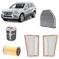 Kit tagliando 5 filtri per Classe GL X164 2987CC gasolio 300cdi 320cdi
