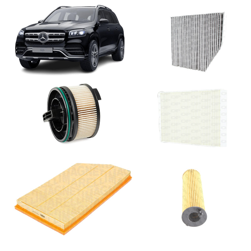 Kit tagliando 5 filtri per GLS X167 2925CC gasolio 350D 400D