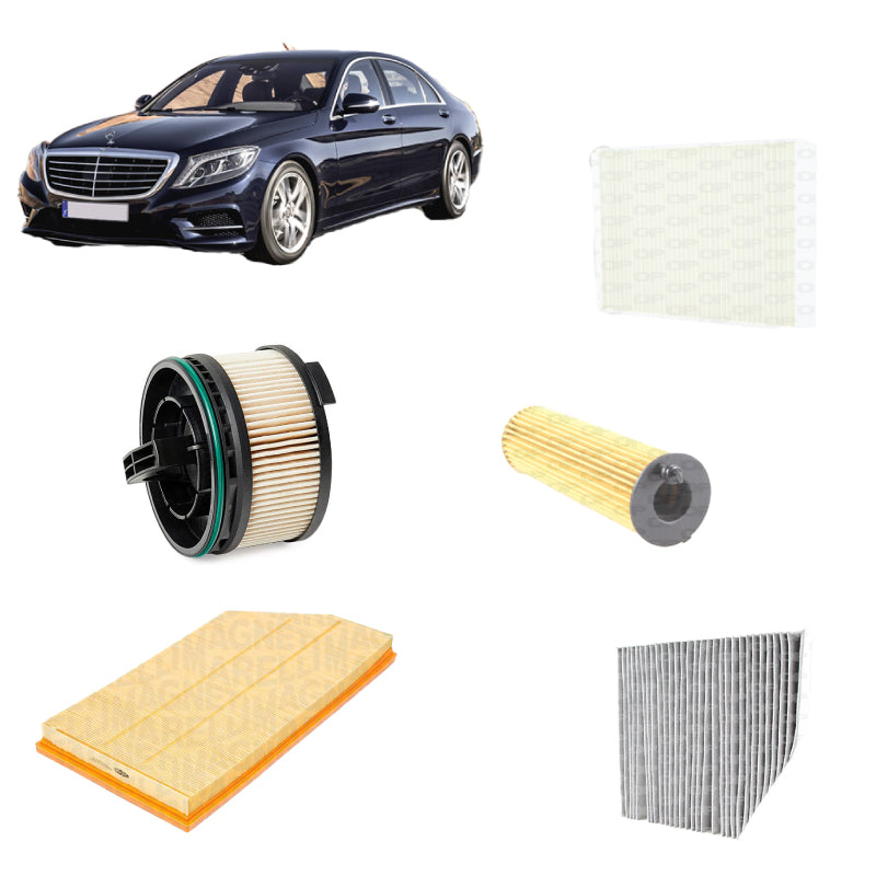 Kit tagliando 5 filtri per Classe S W222 2925CC gasolio 350D 400D