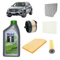 Kit tagliando 5 filtri + 8L olio 5W30 Mobil1 ESP per GLC X253 2925cc gasolio,400CDI
