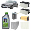 Kit tagliando 6 filtri + 9L olio Mobil1 5W30 ESP per Classe E W213 2987CC 350CDI OM642.855