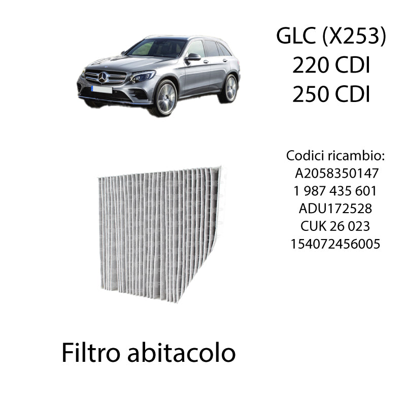 Kit tagliando 5 filtri + 7 L olio Mobil 5W30 ESP per GLC x253 220 / 250 CDI