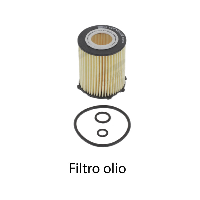 Kit tagliando + 6L Olio Q8 5W30 per Classe A W176 Benzina dal 2012 al 2018