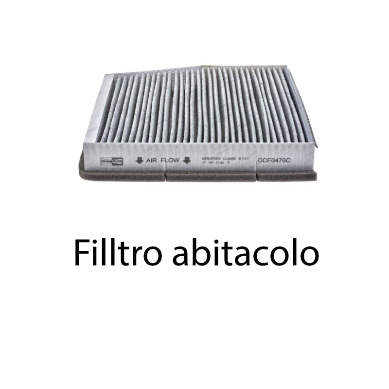 Kit tagliando + 6L olio Mobil1 5W30 per CLA coupé C117 benzina CLA180 CLA200 CLA 220 CLA250