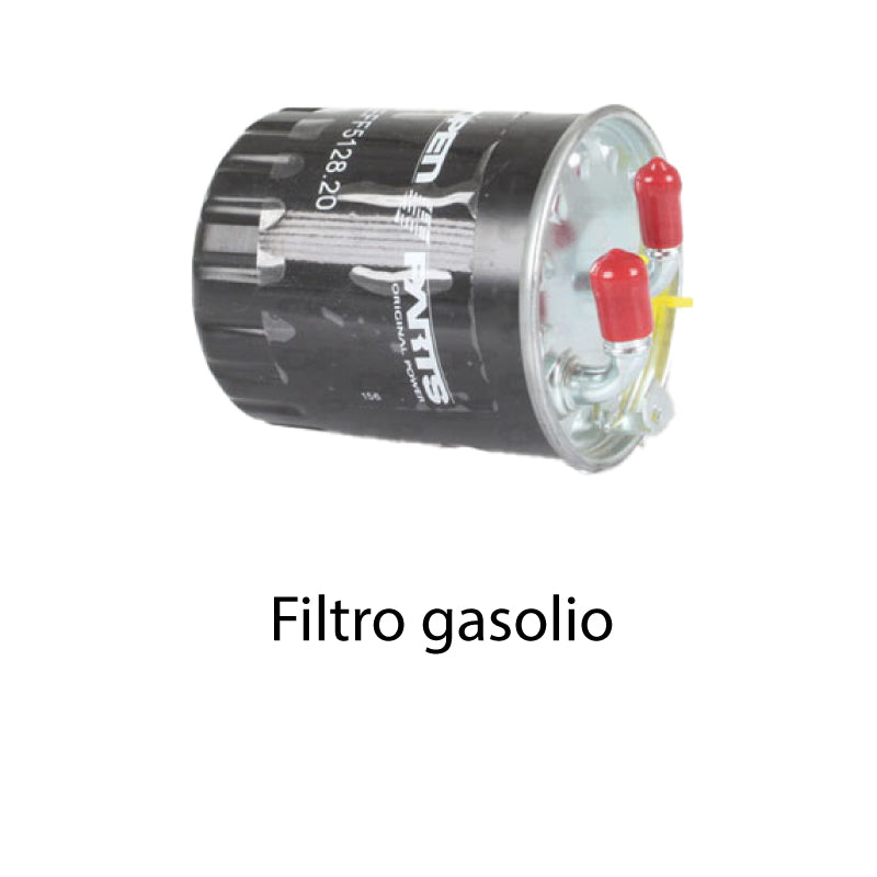 Kit tagliando + 6L olio Q8 5W30 per Mercedes Benz Classe A W169 A160CDI/A180CDI/200CDI (2004-2012)