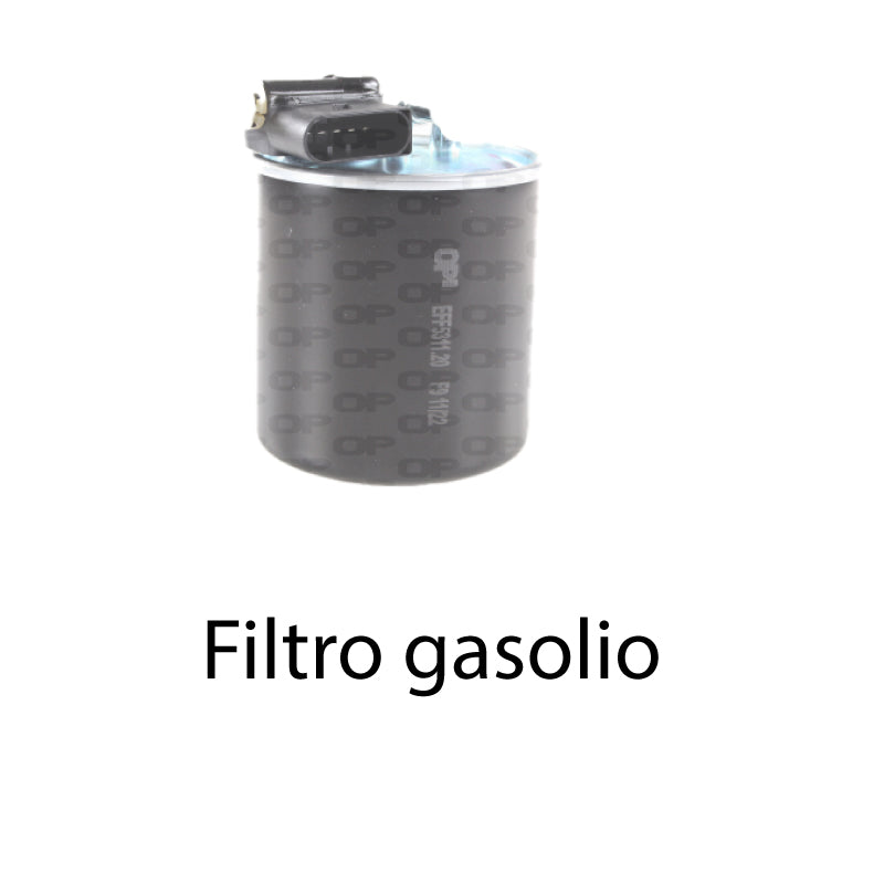 Kit tagliando 4 filtri + 5 L olio Mobil1 5W30 per Classe B W246 W242 gasolio 160CDI 180CDI (2011-2018)