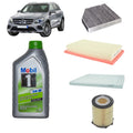 Kit tagliando 4 filtri + 7L olio Mobil 5W30 ESP per GLC X253 1991cc benzina,GLC 200/250/300