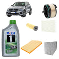Kit tagliando 5 filtri + 7L olio 0W30 Mobil ESP per GLC X253 1950CC gasolio/Plug-in Hybrid