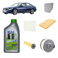 Kit tagliando 5 filtri + 7L olio 5W30 Mobil1 ESP per Classe C W205 S205 C205 1950CC gasolio 220D 300D