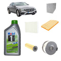 Kit tagliando 5 filtri + 7L olio 5W30 Mobil1 ESP per Classe E W213 1597CC gasolio 200D