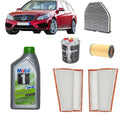Kit tagliando 5 filtri + 8L olio Mobil1 5W30 ESP per Classe E W212 2987CC gasolio 320CDI 350CDI