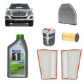 Kit tagliando 5 filtri + 8L olio Mobil1 5W30 ESP per Classe ML W164 2987CC gasolio 320CDI 350CDI