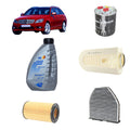 Kit tagliando 4 filtri + 7L olio Q8 5W30 per Classe C W204 C204 2143CC gasolio 180CDI 200CDI 220CDI 250CDI (2007-2014)