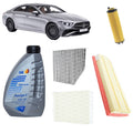 Kit tagliando 4 filtri + 9L olio Q8 5W30 per CLS C257 2999cc benzina,benzina+ibrido,CLS350 EQ-Boost