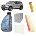 Kit tagliando 4 filtri + 9L olio Q8 5W30 per GLE V167 2999cc benzina,benzina+ibrido,EQ-Boost