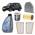Kit tagliando 5 filtri + 8L olio Q8 5W30 per GLK X204 2987CC gasolio (2008-2015)