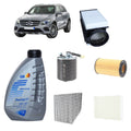 Kit tagliando 5 filtri + 6L olio Q8 5W30 per GLC X253 2143CC gasolio 220D 250D