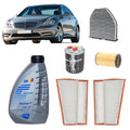 Kit tagliando 5 filtri + 8L olio Q8 5W30 per Classe S W221 2987CC gasolio 320/350CDI