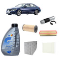 Kit tagliando 5 filtri +7L olio Q8 5W30 per Classe C W205 S205 C205 1598CC gasolio 180D 200D 180 200 Bluetec