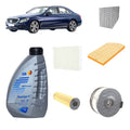Kit tagliando 5 filtri +7L olio Q8 5W30 per Classe C W205 S205 C205 1950CC gasolio 220D 300D