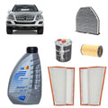 Kit tagliando 5 filtri + 8L olio Q8 5W30 per Classe ML W164 2987CC gasolio 320cdi 350cdi