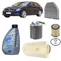 Kit tagliando 4 filtri + 7L olio Q8 5W30 per CLS C218 gasolio 2143CC 250CDI 220CDI