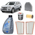 Kit tagliando 5 filtri + 8L olio Q8 5W30 per Classe GL X164 2987CC gasolio 320/350CDI