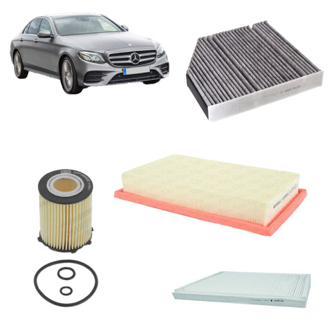 Kit tagliando 4 filtri per Classe E W213 1991cc benzina,E200,E250