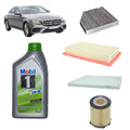 Kit tagliando 4 filtri + 7L olio Mobil 5W30 ESP per Classe E W213 1991cc benzina,E200,E250
